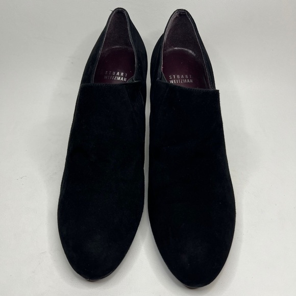 STUART WEITZMAN SPAIN🇪🇸MADE Suede Pumps Booties Chunky Heel OW88728 Size 10 - Picture 14 of 16